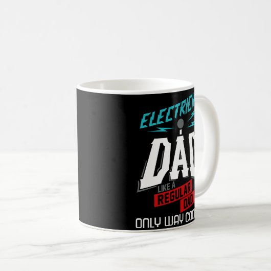 Funny Electrice Pap Coffee Mok Fathers Day Gift (Voorkant rechts)