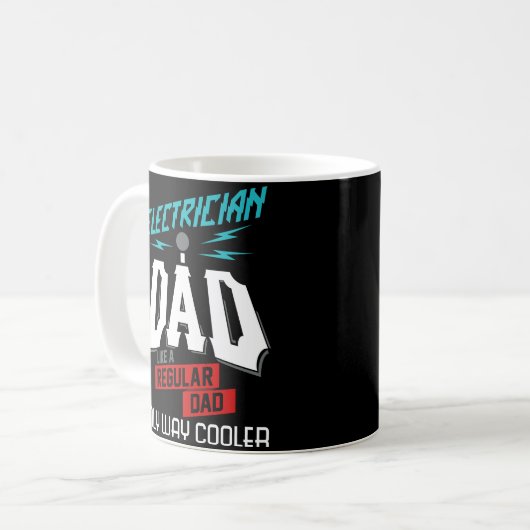 Funny Electrice Pap Coffee Mok Fathers Day Gift (Voorkant links)