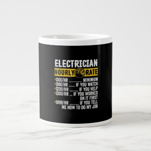 Funny Electricia Apparel, Mannen met een uurtarief Grote Koffiekop