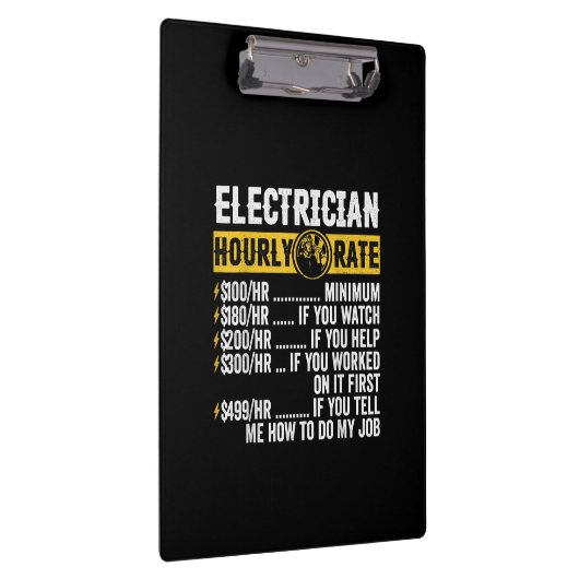 Funny Electricia Apparel, Mannen met een uurtarief Klembord (Rechts)