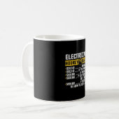 Funny Electricia Apparel, Mannen met een uurtarief Koffiemok (Voorkant links)