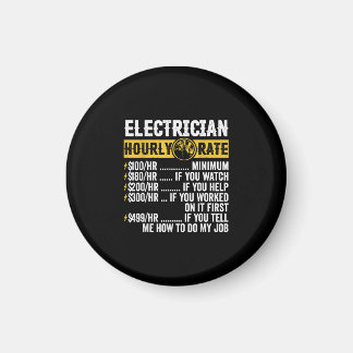 Funny Electricia Apparel, Mannen met een uurtarief Magneet