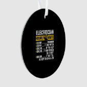 Funny Electricia Apparel, Mannen met een uurtarief Ornament (voorkant)