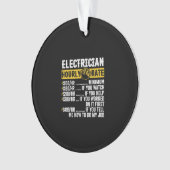 Funny Electricia Apparel, Mannen met een uurtarief Ornament (voorkant)