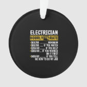 Funny Electricia Apparel, Mannen met een uurtarief Ornament (voorkant)