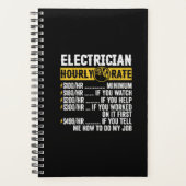 Funny Electricia Apparel, Mannen met een uurtarief Planner (Voorkant)