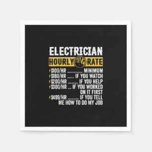 Funny Electricia Apparel, Mannen met een uurtarief Servet