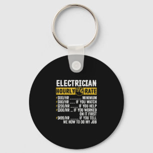 Funny Electricia Apparel, Mannen met een uurtarief Sleutelhanger