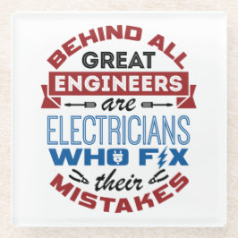 Funny Electricia Fix Mistakes Sarcastisch Gezegde Glazen Onderzetter