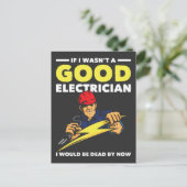 Funny Electricia Gezegde Job Husband Humor Briefkaart (Staand voorkant)