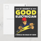 Funny Electricia Gezegde Job Husband Humor Briefkaart (Voorkant / Achterkant)