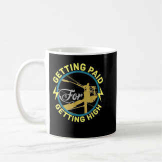 Funny Electricia Gift Electrical Power Lineman Me Koffiemok