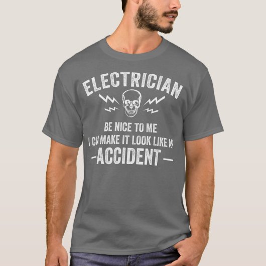 Funny Electricia Gift Mannen Cool Electrical Gag T-shirt (Voorkant)