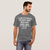 Funny Electricia Husband vraagt mijn vrouw om cade T-shirt (Voorkant volledig)