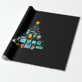 Funny Electricia kerstboom Cadeaupapier (Uitgerold)