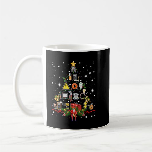Funny Electricia kerstboom Matching Family G Koffiemok (Links)