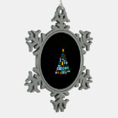 Funny Electricia kerstboom Tin Sneeuwvlok Ornament (Links)