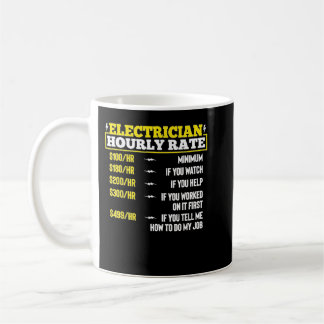 Funny Electricia Man Electrice Hourly Rate Elec Koffiemok