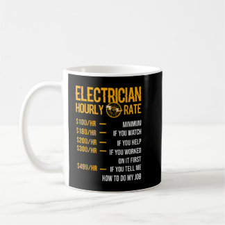 Funny Electricia Man Electrice Hourly Rate Elec Koffiemok