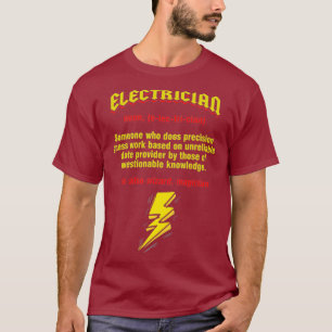 Funny Electricia Noun Definition Lineman T-shirt