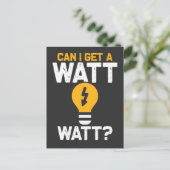 Funny Electricia Watt Pun Electric Engineering Briefkaart (Staand voorkant)