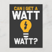 Funny Electricia Watt Pun Electric Engineering Briefkaart (Voorkant)