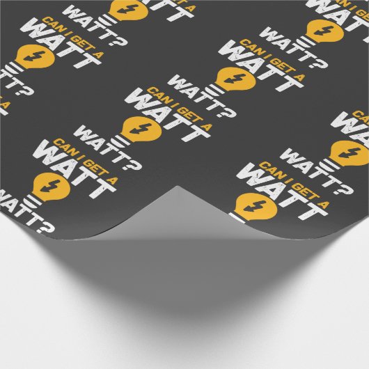 Funny Electricia Watt Pun Electric Engineering Cadeaupapier (Hoek)