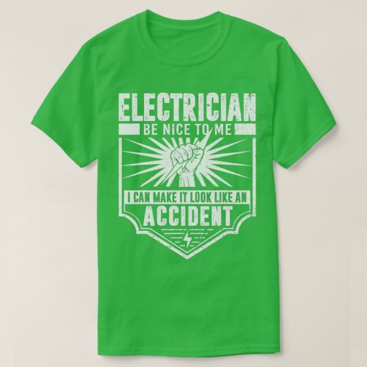 Funny Electrician Art Men Electrical Engineer Humo T-shirt (Design voorkant)