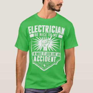 Funny Electrician Art Men Electrical Engineer Humo T-shirt