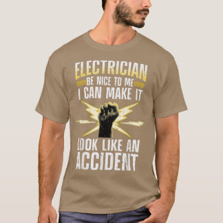 Funny Electrician Art Men Electrical Engineer Humo T-shirt