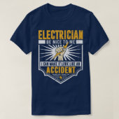 Funny Electrician Art Men Electrical Engineer Humo T-shirt (Design voorkant)