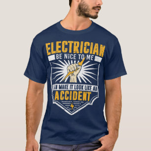 Funny Electrician Art Men Electrical Engineer Humo T-shirt