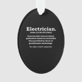 Funny Electrician Definition Gift Graduation Ornament (voorkant)