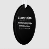 Funny Electrician Definition Gift Graduation Ornament (voorkant)