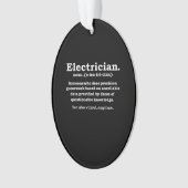 Funny Electrician Definition Gift Graduation Ornament (voorkant)
