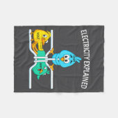 Funny Electrician For Men Women Electricity Engine Fleece Deken (Voorkant (Horizontaal))