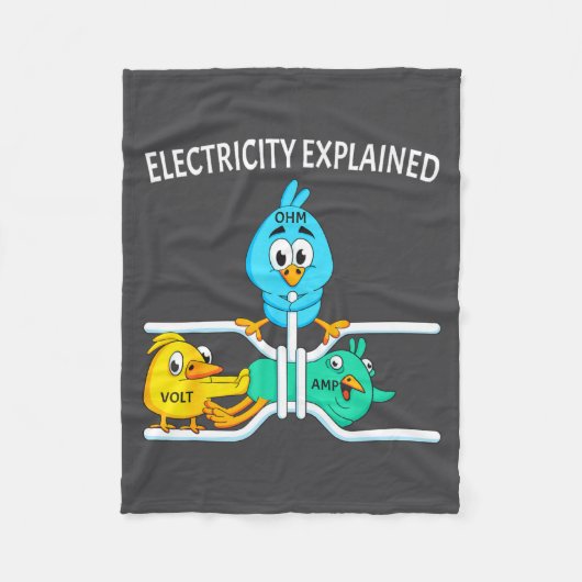Funny Electrician For Men Women Electricity Engine Fleece Deken (Voorkant)