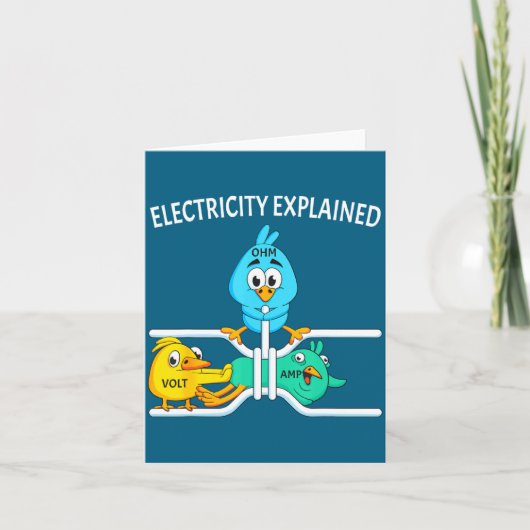 Funny Electrician For Men Women Electricity Engine Kaart (Voorkant)