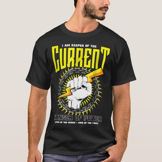 Funny Electrician Gift Electrical Engineer Linema T-shirt (Voorkant)
