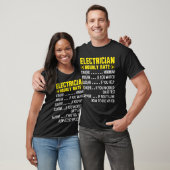 Funny Electrician Hourly Rate Pricing Chart  T-shirt (Unisex)