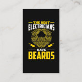 Funny Electrician Man Beards Mustache Humor Visitekaartje (Voorkant)