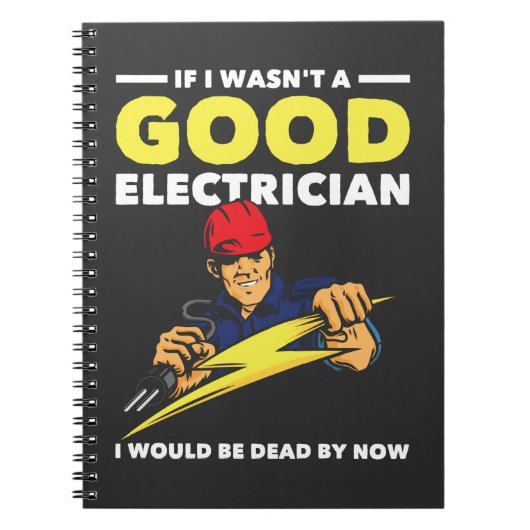 Funny Electrician Saying Job Husband Humor Notitieboek (Voorkant)