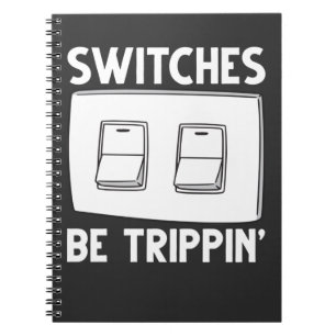 Funny Electrician Switches Electrical Engineering Notitieboek