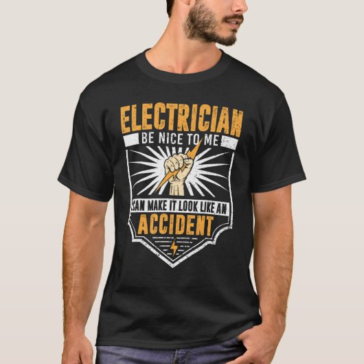 Funny Electricicia Man Electrical Engineer Humor L T-shirt (Voorkant)