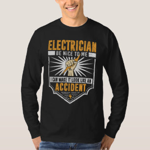 Funny Electricicia Man Electrical Engineer Humor L T-shirt
