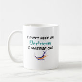 Funny Electricien koffie mok (Links)