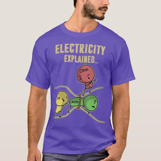 Funny Electricity legde Ohm Law Graphics uit T-shirt (Voorkant)