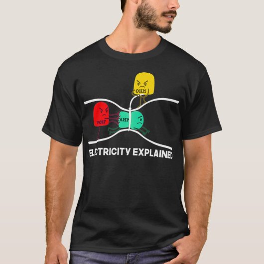 Funny Electricity legde uit dat leraar Nerd Gift T-shirt (Voorkant)