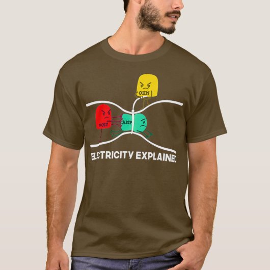 Funny Electricity legde uit dat leraar Nerd Gift T-shirt (Voorkant)