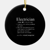 Funny Electro Definition Electrical Engineer Keramisch Ornament (Voorkant)
